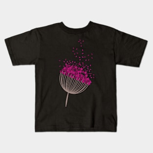 Pink Dandelion Kids T-Shirt